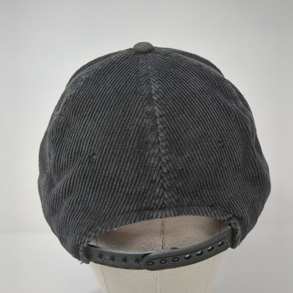 Alaska Snapback Rope Hat Black One Size Corduroy Solid Embroidered - Picture 6 of 10